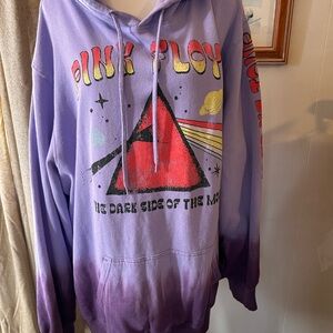 Pink Floyd Purple Hoodie 1973 US Tour Dip Die Retro Relaxed